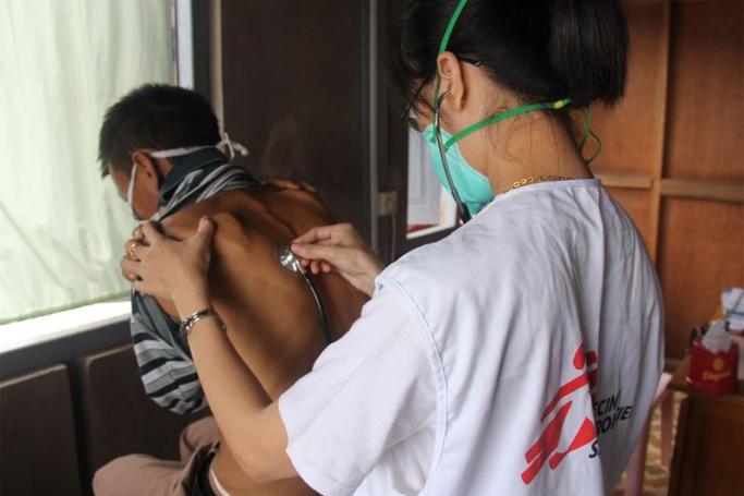 A drug-resistant TB patient receives treatment at a clinic in Lashio, Shan state, Myanmar. Photo: C Eddy McCall/MSF
