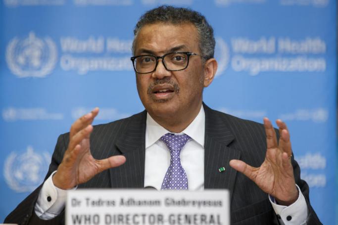 (FILE) - Tedros Adhanom Ghebreyesus, Director General of the World Health Organization (WHO), informs to the media about the last updates regarding on the novel coronavirus COVID-19 during a new press conference, at the World Health Organization (WHO) headquarters in Geneva, Switzerland, 09 March 2020. Photo: EPA