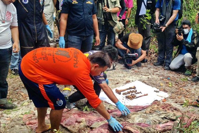 Two Skeletons and another camp have been discovered in Trafficking case Photo: EPA
