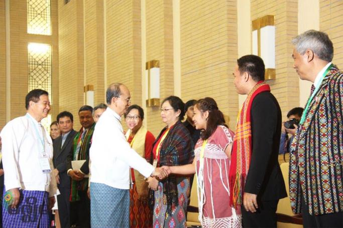 President U Thein Sein and ethnic leaders meet at the Myanmar International Convention Centre (MICC 2) in Nay Pyi Taw on September 9, 2015. Photo: Theingi Tun/Mizzima
