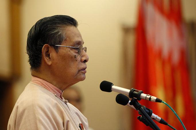 Tin Oo, patron of the National League for Democracy (NLD) party. Photo: Nyein Chan Naing/EPA
