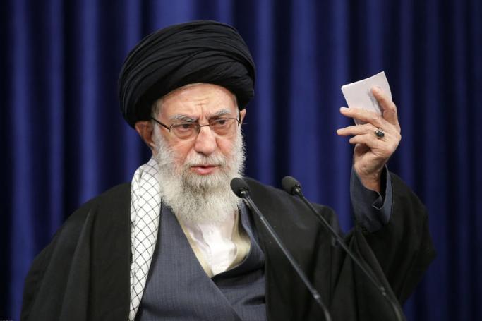 A handout picture made available by the Iran supreme leader office shows, Iranian supreme leader Ayatollah Ali Khamenei during a live TV speech, in Tehran, Iran, 08 January 2021. Photo: EPA