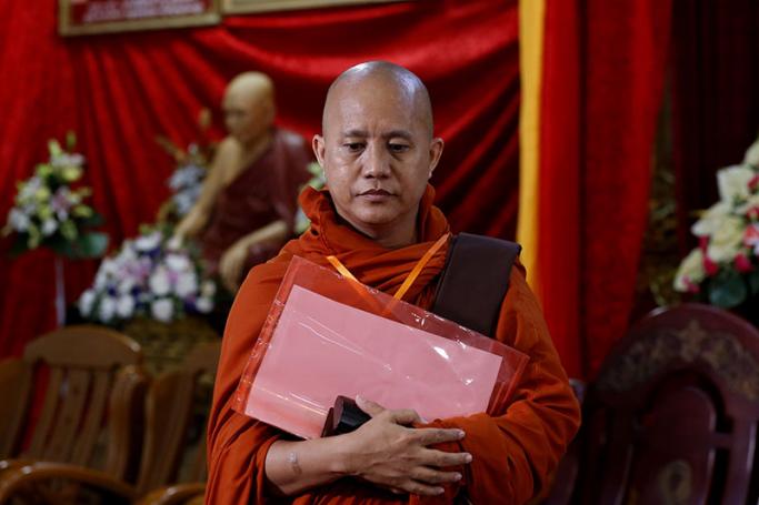 Myanmar Buddhist monk U Wirathu, leader of the Ma Ba Tha (969 movement). Photo: Nyein Chan Naing/EPA
