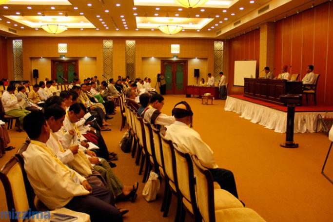 Representatives at the Union Peace Conference held at the Myanmar International Convention Centre (MICC-2) in Nay Pyi Taw on 13 January, 2015. Photo: Thet Ko/Mizzima
