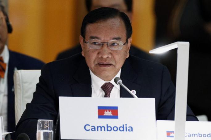 Cambodia’s Foreign Minister Prak Sokhonn attends the 14th ASEM Foreign Ministers Meeting at the Royal Palace of El Pardo near Madrid on December 16, 2019. Photo: AFP