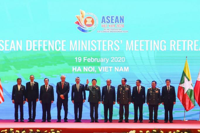  A group photograph during the Association of Southeast Asian Nations (ASEAN) Defence Ministers Meeting (ADMM) in Hanoi on February 19, 2020. Photo: Nhac NGUYEN / AFP