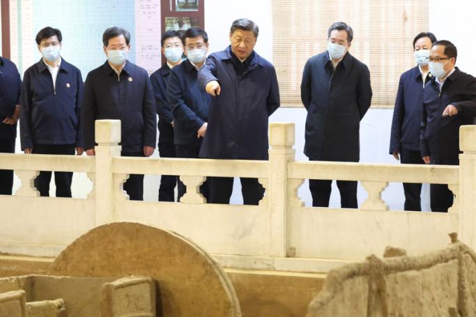 Xi made an inspection trip to the city of Yan'an in northwest China's Shaanxi Province and the city of Anyang in central China's Henan Province, from Wednesday to Friday. Photo: AFP