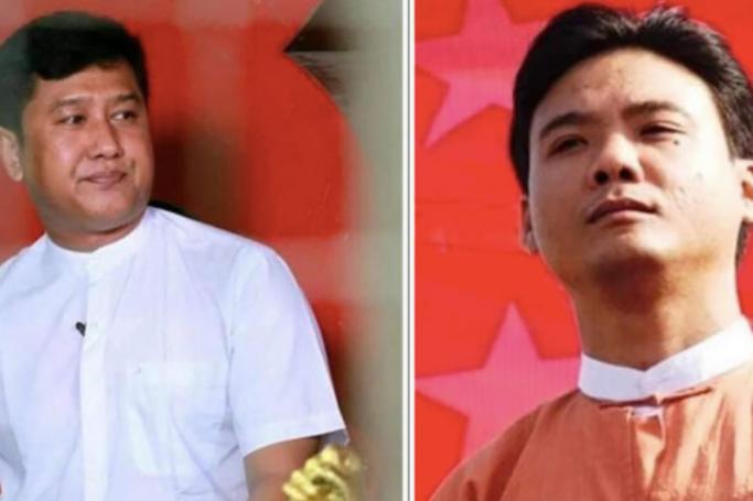Ko Jimmy, veteran pro-democracy activist and leading member of 88 Generation Students Group (left) and Ko Phyo Zeya Thaw, former NLD lawmaker (right). Photo: Twitter/IrrawaddyNews