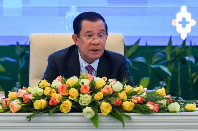 Cambodia’s Prime Minister Hun Sen speaks during a press conference at the conclusion of the 40th and 41st Association of Southeast Asian Nations (ASEAN) Summits in Phnom Penh on November 13, 2022. (Photo by Tang Chhin Sothy and TANG CHHIN SOTHY / AFP)