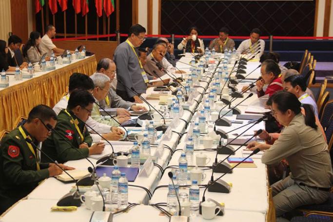 UPDJC secretariat meeting held on January 5 for political dialogue between the government and the armed organizations at Myanmar Peace Center (MPC) in Yangon. Photo: MPC
