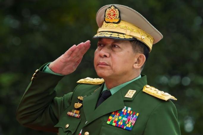 Myanmar's Senior General Min Aung Hlaing, seen here in July 2018, has been slapped with tougher US sanctions over the killing of Rohingya (AFP Photo/YE AUNG THU) 