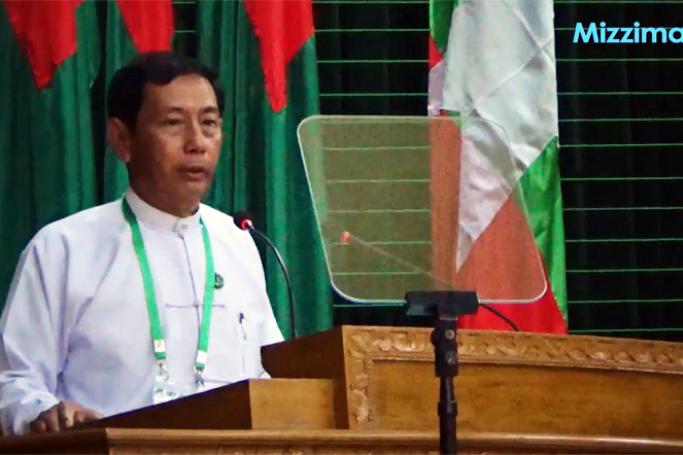 USDP Chairman Than Htay.
