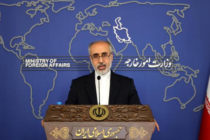  Iran's newly-appointed Foreign Ministry spokesman Nasser Kanani speaks during his first press conference in Tehran, Iran, 13 July 2022. Photo: EPA