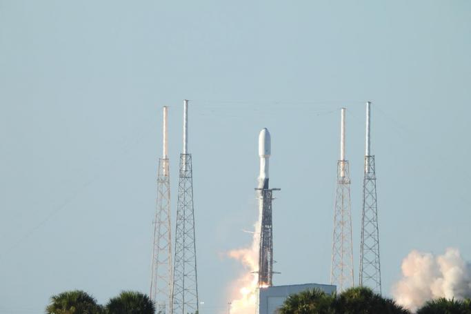 A SpaceX Falcon 9 rocket carrying South Korea's first lunar orbiter, the Korea Pathfinder Lunar Orbiter known as Danuri, lifts off from Cape Canaveral Space Force Station in Cape Canaveral, Florida, USA, 04 August 2022. Photo: EPA