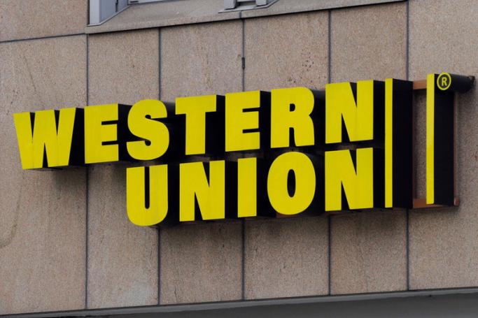 An image showing the company logo of Western Union money transfer. Photo: EPA