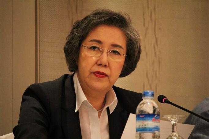 United Nations Special Rapporteur on the situation of human rights in Myanmar Yanghee Lee talks during her press conference in Yangon on 20 January 2017. Photo: Thura/Mizzima
