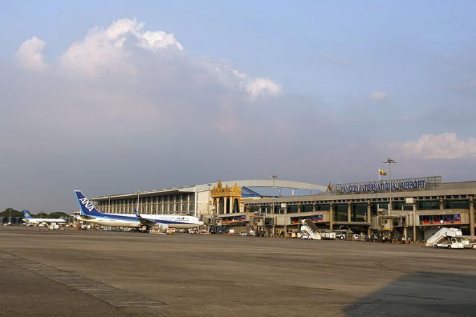 Yangon International airport. Photo: Nyein Chan Naing/EPA
