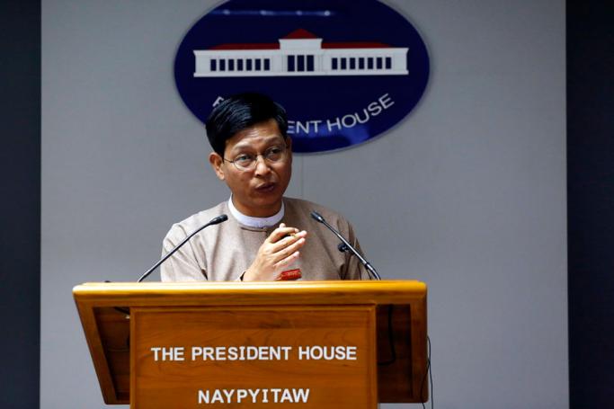 Myanmar's government spokesman Zaw Htay. Photo: EPA