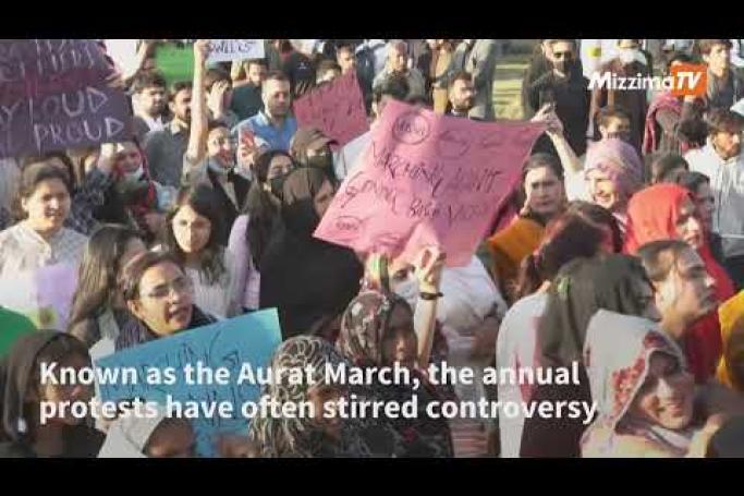 Embedded thumbnail for Pakistan women march despite legal hurdles