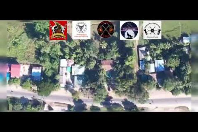 Embedded thumbnail for  Mandalay Region police station bombed with drones