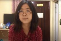 Zhang, a citizen journalist jailed for her coverage of China's initial response to Covid in Wuhan, is close to death on November 5, 2021 after going on hunger strike, her family said, prompting renewed calls from rights groups for her immediate release. Handout / YOUTUBE / AFP