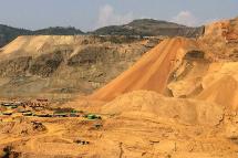 A general view shows the aftermath of a landslide at a jade mine near Hpakant, Kachin state on March 1, 2022. Photo: AFP