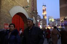 (File) Ethnic Uighur minority people walk in Dabazha or Grand Bazaar in Urumqi city, Xinjiang Uighur Autonomous Province, China. Photo: EPA