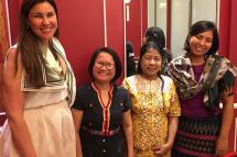 Meeting women human rights defenders Khun Ja from Kachin and Dr Nyo Nyo Thin. Photo: Annika Ben David via Twitter
