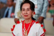 (File) Myanmar State Counselor Aung San Suu Kyi attends the Myanmar Ethnics Culture Festival 2020 in Yangon, Myanmar, 01 February 2020. Photo: Nyein Chan Naing/EPA