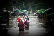 Flooding in the Bago Region. Photo: Myo Nyunt
