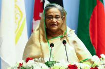 Bangladeshi Prime Minister Sheikh Hasina during a opening session of the 18th SAARC summit in City hall in Kathmandu, Nepal, 26 November 2014. EPA/NARENDRA SHRESTHA
