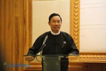 Chairman of the Legal Affairs and Special Cases Assessment Commission of Myanmar's Parliament U Shwe Mann.
