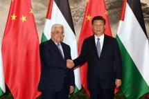 Palestinian Authority President Mahmoud Abbas with Chinese President Xi Jinping
