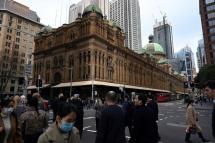 Pedestrians in Sydney's central business district. Photo: AFP