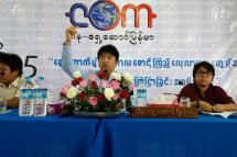 COM, election observation team during a press conference in Yangon on October 2, 2015. Photo: Hein Ko Soe/Mizzima
