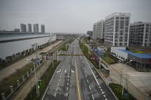 A deserted street is pictured in Wuhan in China's Hubei province on March 2, 2020. Photo: AFP