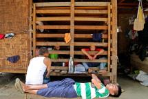 Drug addicts in rehabilitation at the rehabilitation center in Myitkyina, Kachin State. Photo: Seng Mai/EPA
