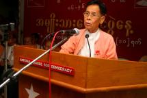 (File) Former Chairman of NLD partty U Aung Shwe. Photo: EPA
