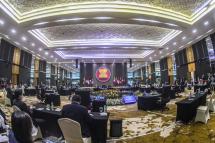 A handout photo made available by the Indonesian Ministry for Foreign Affair shows a general view of the Association of Southeast Asian Nations (ASEAN) foreign ministers’ special meeting at the Asean secretariat in Jakarta, Indonesia, 27 October 2022. Photo: EPA