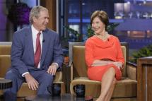 Former US President George W Bush (L) and his wife Laura. Photo: George W. Bush via Facebook

