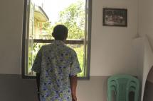 An HIV patient stares out of a window at an HIV hospice in Yangon’s South Dagon township. (Photo: Ei Cherry Aung/Myanmar Now)
