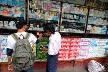 A typical pharmacy in Yangon. Photo: EPA