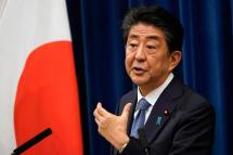 Japanese Prime Minister Shinzo Abe speaks during a press conference at the prime minister official residence in Tokyo, Japan, 28 August 2020. Photo: EPA