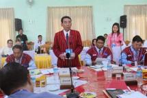 Khu Oo Reh at KNPP peace process meeting. Photo: S.H.A.N
