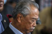 Former Malaysia Prime Minister and Perikatan Nasional (PN) chairman Muhyiddin Yassin appears in front of members of the media upon leaving Kuala Lumpur High Court where he faces corruption charges, in Kuala Lumpur, Malaysia, 10 March 2023. Photo: EPA