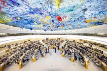 (File) Delegates attend the opening day of the 50th session of the Human Rights Council at the European headquarters of the United Nations in Geneva, Switzerland, 13 June 2022. Photo: EPA