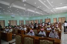 Members of the Rakhine state parliament attend the first day of new parliament session in Sittwe, Rakhine State, western Myanmar, 08 February 2016. Photo: Nyunt Win/EPA

