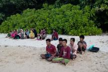 This undated handout photo released on July 27, 2020 by the Malaysian Maritime Enforcement Agency shows suspected Rohingya migrants detained in Malaysian territorial waters off the island of Langkawi. Photo: AFP