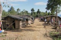A general view shows huts constructed by Thingsai villagers to shelter Myanmar refugees at Thingsai village in Mizoram state, northeastern India, near the India-Myanmar border, 09 October 2021. Photo: EPA