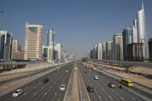 Vehicles go in both directions on the 12- lane Sheikh Zayed's Road in Dubai,United Arab Emirates. Photo: EPA